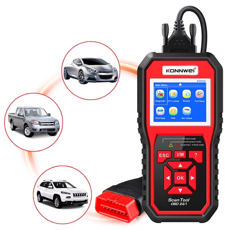 Konnwei KW850 OBD2 EOBD Car Fault Diagnostic Tool With LCD