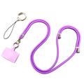 Polyester Phone Lanyard Adjustable 5mm Neck Strap Crossbody Cell Phone Strap with Patch
