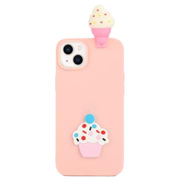 3D Cartoon iPhone 14 TPU Case - Ice Cream