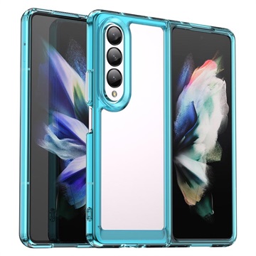 Anti-Shock Samsung Galaxy Z Fold4 Hybrid Case - Blue / Clear