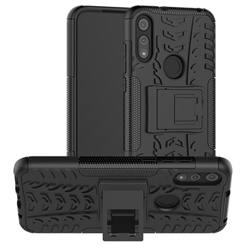 Anti-Slip Motorola Moto E (2020) Hybrid Case with Stand - Black