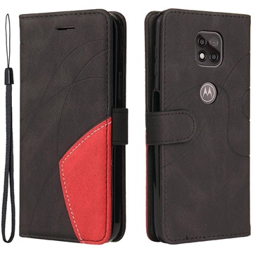 Bi-Color Series Motorola Moto G Power (2021) Wallet Case - Black