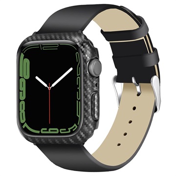 Carbon Fiber Texture Apple Watch Series 8/7 Case - 41mm - Black