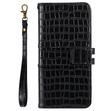 Crocodile Series iPhone 11 Pro Wallet Case - Black