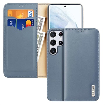 Dux Ducis Hivo Samsung Galaxy S22 Ultra 5G Wallet Leather Case - Baby Blue