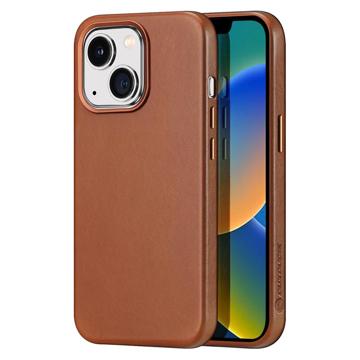 Dux Ducis Naples iPhone 14 Leather Coated Case - Brown
