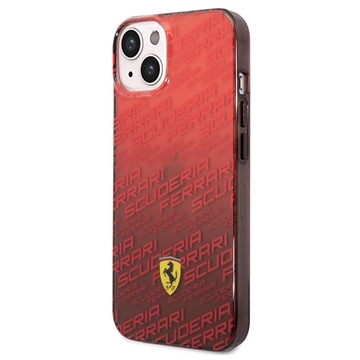 Ferrari Gradient Allover iPhone 14 Hybrid Case - Red