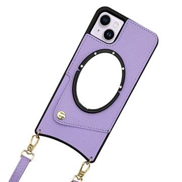 Fish Tail iPhone 14 Coated Case with Mirror - Purple