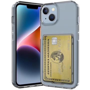 iPhone 14 Plus TPU Case with Card Holder - Black / Transparent