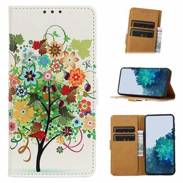 Glam Series Nokia C31 Wallet Case - Flowering Tree / Green