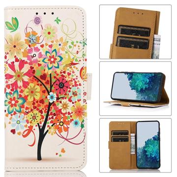 Glam Series OnePlus 10T/Ace Pro Wallet Case - Flowering Tree / Red