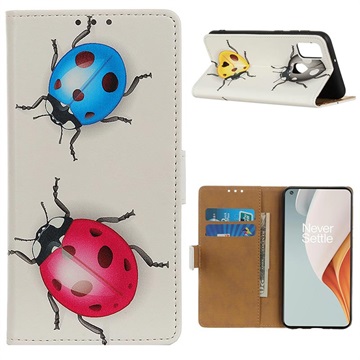 Glam Series OnePlus Nord N100 Wallet Case - Ladybugs