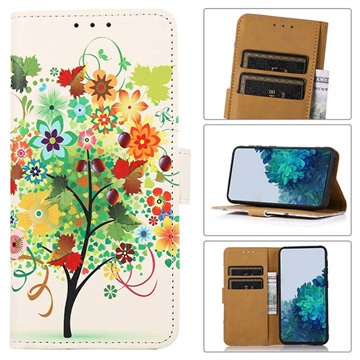 Glam Series Wallet Case for Nokia C01 Plus - Colorful Tree