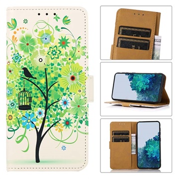 Glam Series OnePlus 10 Pro Wallet Case - Flowering Tree / Green