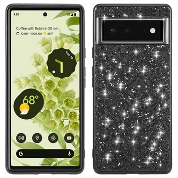 Glitter Series Google Pixel 6 Hybrid Case - Black