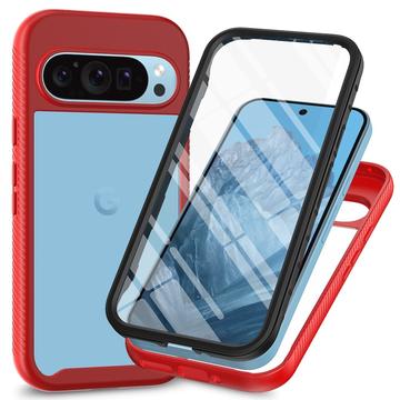 Google Pixel 9 360 Protection Series Case - Red / Clear