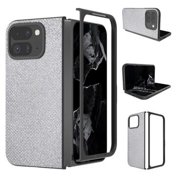 Google Pixel 9 Pro Fold Rhinestone Texture Hybrid Case - Silver