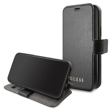Guess Iridescent Collection iPhone 12/12 Pro Wallet Case - Black