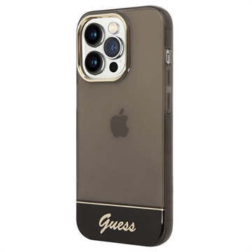 Guess Translucent iPhone 14 Pro Max Hybrid Case - Black