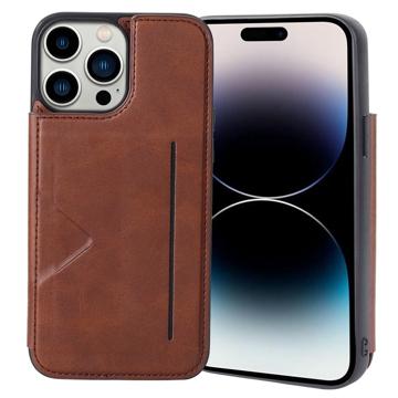 Hanman Mika iPhone 14 Pro Max Case with Wallet - Brown