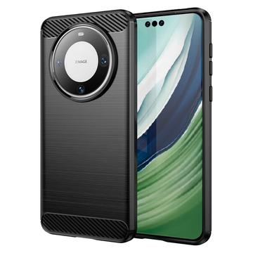 Huawei Mate 60 Pro+ Brushed TPU Case - Carbon Fiber - Black