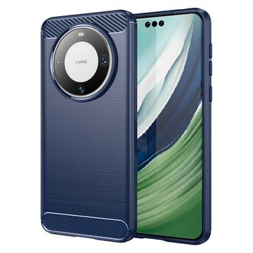 Huawei Mate 60 Pro+ Brushed TPU Case - Carbon Fiber - Blue