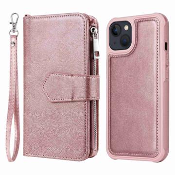 KT Multifunctional Series iPhone 14 Wallet Case - Rose Gold