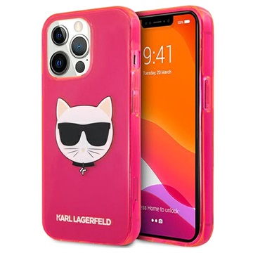 Karl Lagerfeld Choupette Fluo iPhone 13 Pro Max TPU Case - Pink