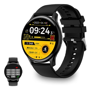 Ksix Core AMOLED Smartwatch w. Sport/Health Modes - Black