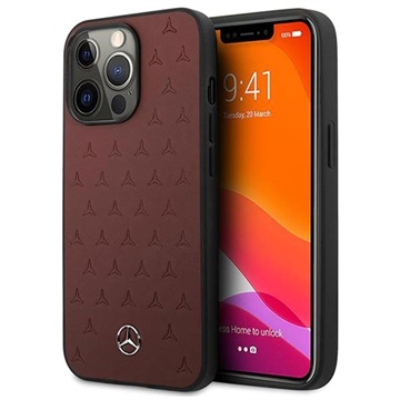 Mercedes-Benz Transparent Line iPhone 13 Pro Leather Case - Red