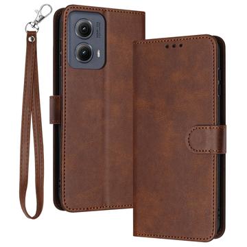 Motorola Edge (2024) Wallet Case with Magnetic Closure - Brown