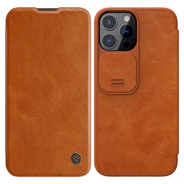 Nillkin Qin Pro Series iPhone 13 Pro Max Flip Case - Brown