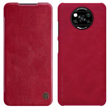 Nillkin Qin Series Xiaomi Poco X3 NFC Flip Case - Red
