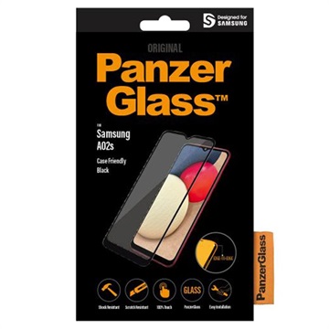 Photos - Screen Protect PanzerGlass Case Friendly Samsung Galaxy A02s Screen Protector - Black 