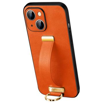 Sulada Fashion iPhone 14 Hybrid Case with Hand Strap - Orange