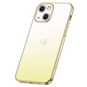 Sulada Gradient Plating Frame iPhone 14 TPU Case - Yellow