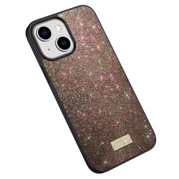 Sulada Glitter Series iPhone 14 Plus Coated Case - Brown