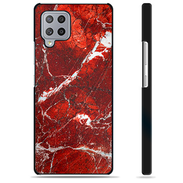 Samsung Galaxy A42 5G Protective Cover - Red Marble