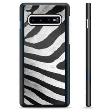 Samsung Galaxy S10+ Protective Cover - Zebra