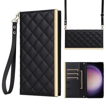 Samsung Galaxy S23+ Luxury Quilted Wallet Case - Black