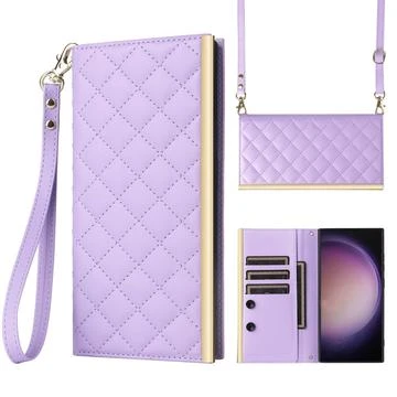 Samsung Galaxy S24 Ultra Luxury Quilted Wallet Case - Purple