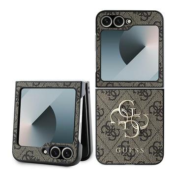 Samsung Galaxy Z Flip6 Guess 4G Big Metal Logo Hybrid Case - Brown