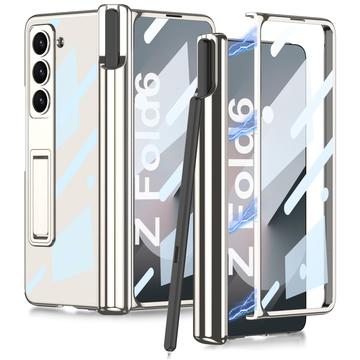 Samsung Galaxy Z Fold6 GKK Pencil Slot Magnetic Hybrid Case - White