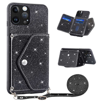 Stardust iPhone 14 Pro Max Case with Card Holder - Black