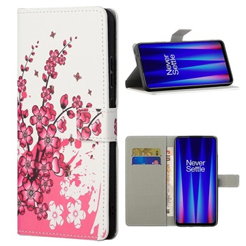 Style Series OnePlus Nord CE 2 5G Wallet Case - Pink Flowers