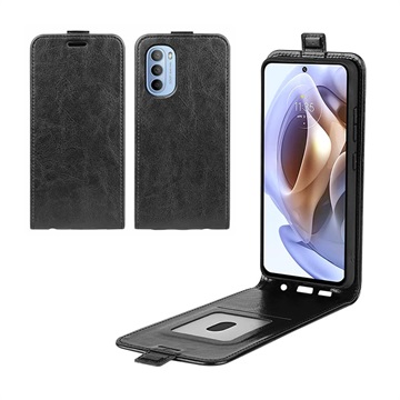 Motorola Moto G31/G41 Vertical Flip Case with Card Holder - Black