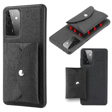 Vili T Series Samsung Galaxy A72 5G Case with Magnetic Wallet - Black