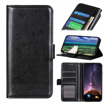 Motorola Moto G200 5G Wallet Case with Magnetic Closure - Black