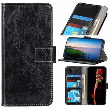 Wallet Case with Stand Feature - Oppo A54 5G, A74 5G, A93 5G - Black