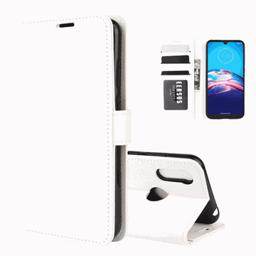 Motorola Moto E6s (2020) Wallet Case with Kickstand - White